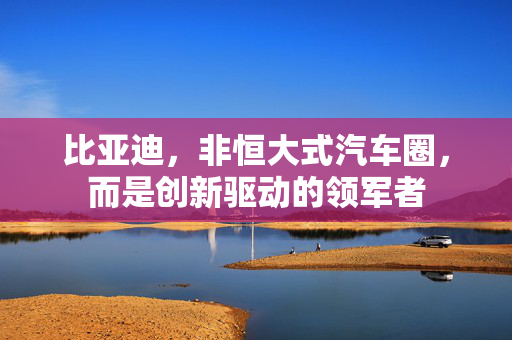 比亚迪，非恒大式汽车圈，而是创新驱动的领军者