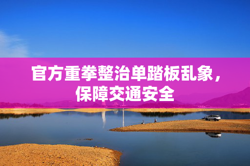 官方重拳整治单踏板乱象，保障交通安全